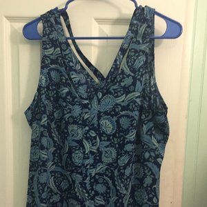 Blue Paisley Tank Blouse